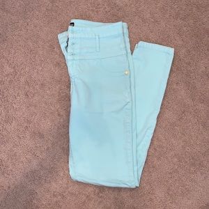 Mint high-waist jeans